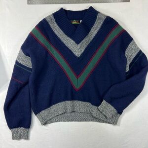 Vintage Gordon Thomas Collectibles Navy Blue Sweater Mens XL Wool